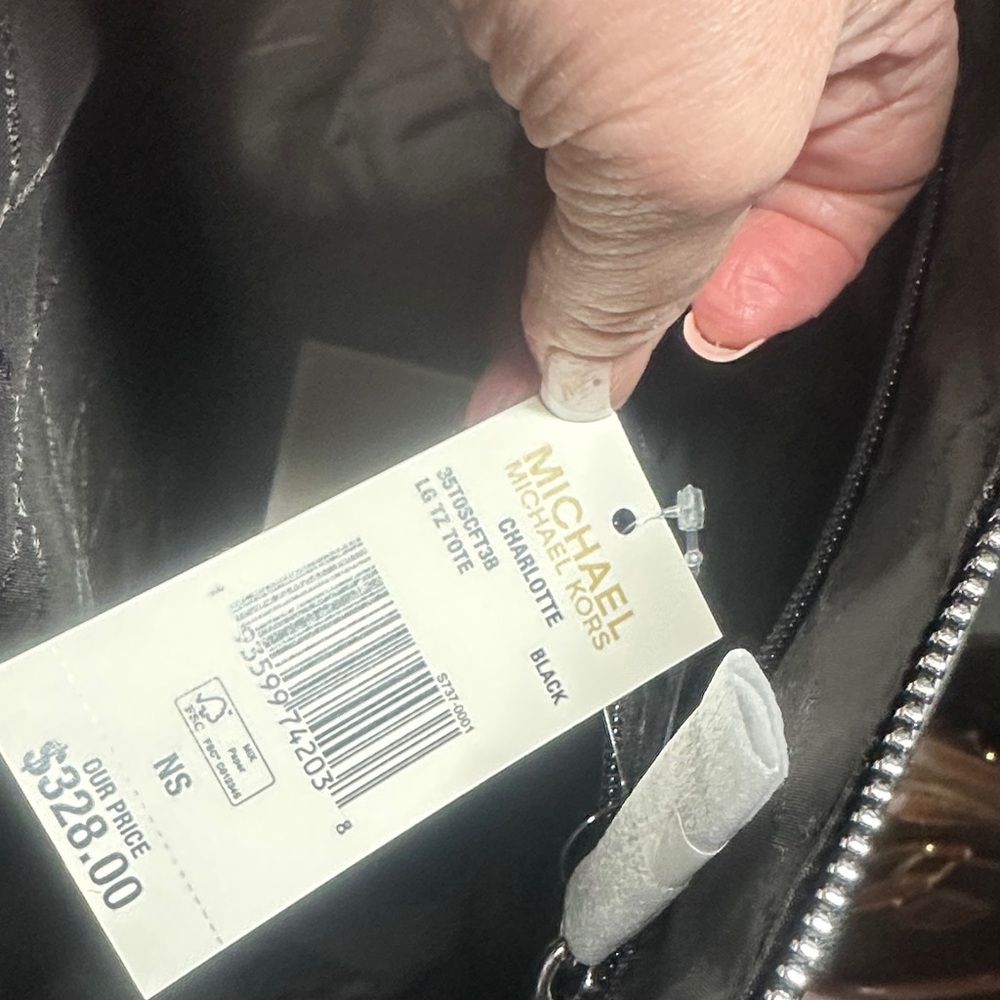 NWT Michael Kors Black Tote Bag - Picture 7 of 8